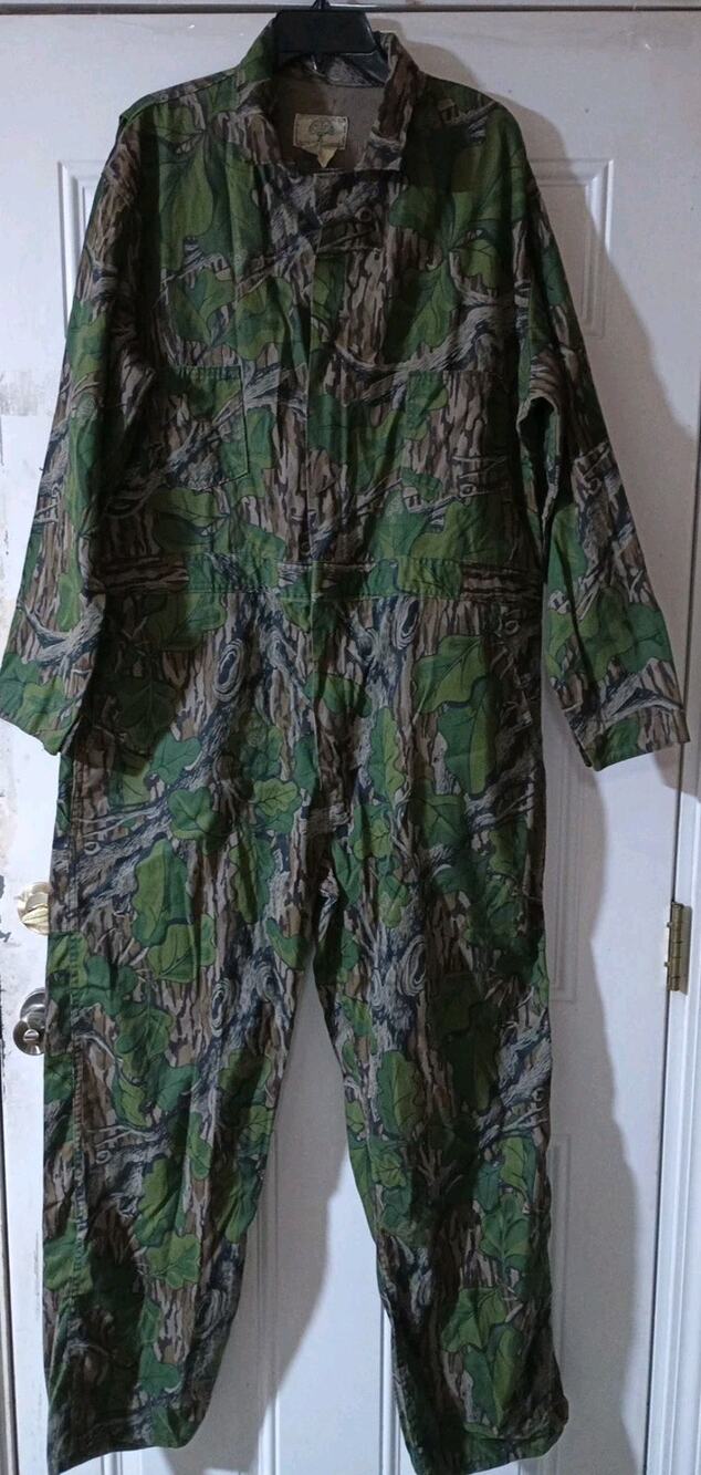 Vintage Cover All Full Follage Mossy Oak USA one piece XL -reg